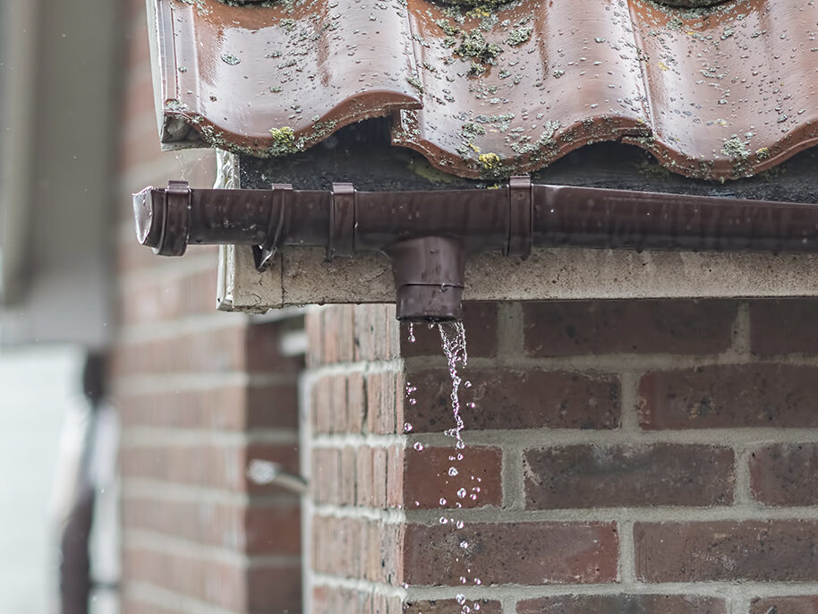 broken drainage pipe