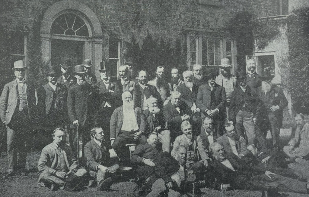 Members of the Insurance Institute of Manchester attend the institutes annual picnic at Hawkstone in 1887