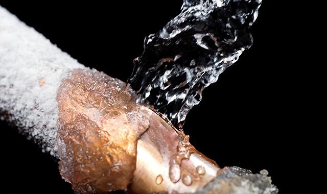 Burst water pipe